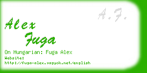alex fuga business card